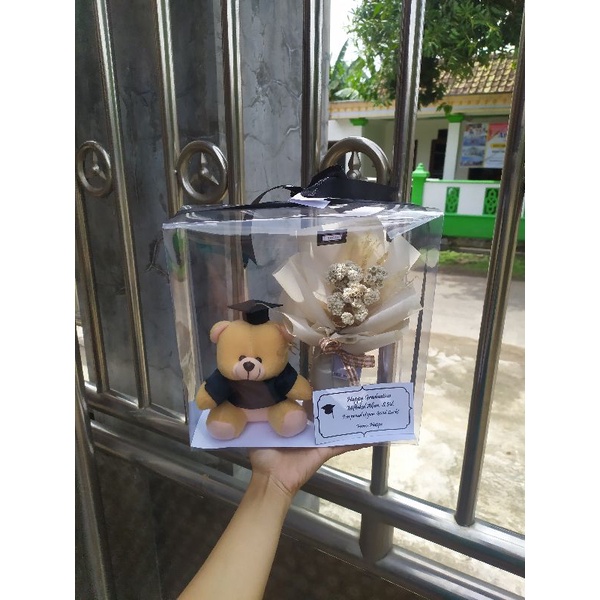 Boneka Wisuda / Kado Widusa / Paket Kado Wisuda / Kado Wisuda/ Bunga Kering / Buket Bunga Kering / B