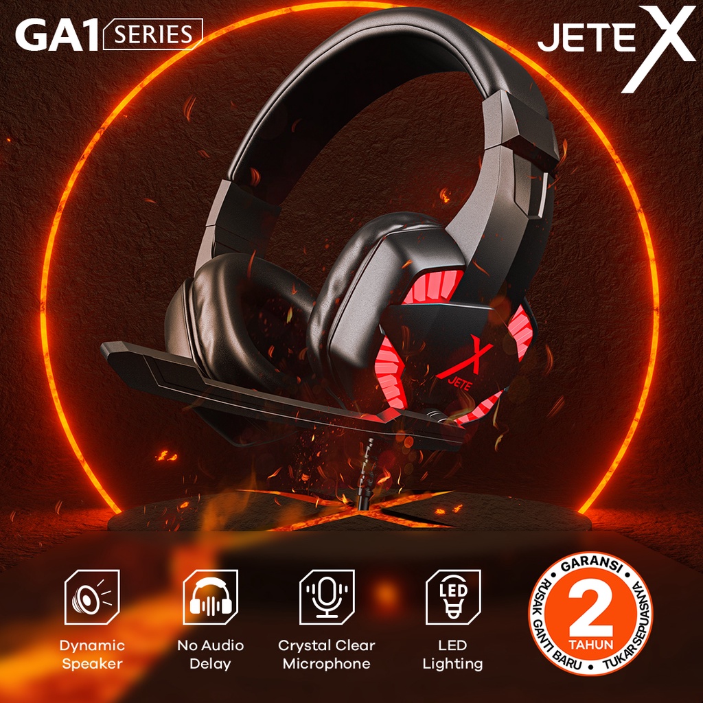 Headphone Gaming JETE X GA1 Series With Usb Audio Controller Original Garansi Resmi 1 tahun