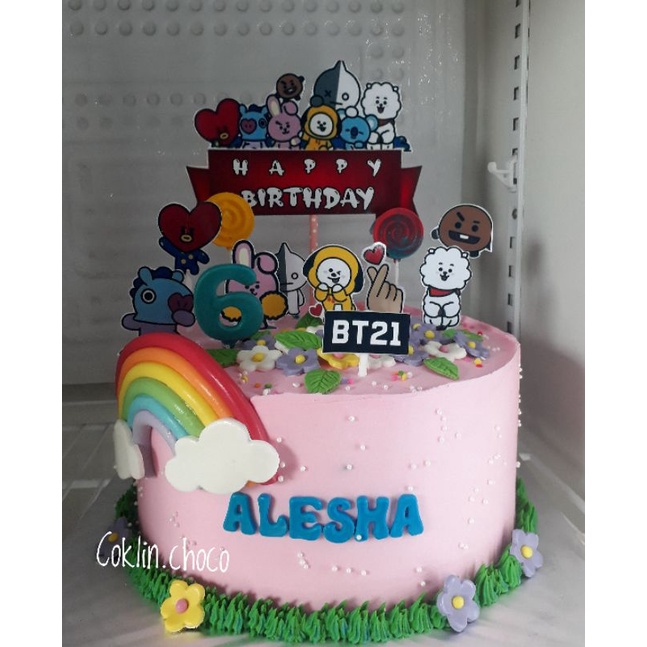 

KUE ULANG TAHUN BT21 BTS / CAKE BT21 KOREA / CAKE BIRTHDAY KOREA/ KUE ULTAH BT21 BTS CAKE