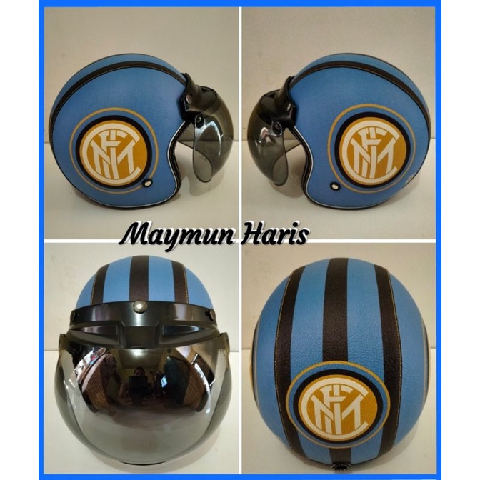 helm bogo retro dewasa motif club bola italy