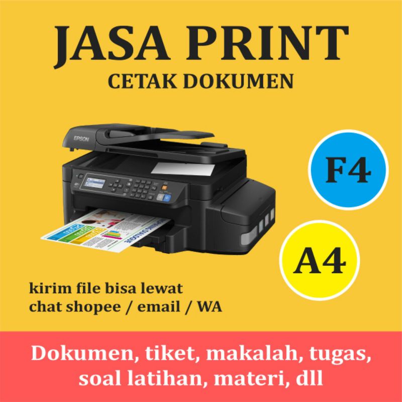 

Jasa Cetak / Print Out Murah BW & Color
