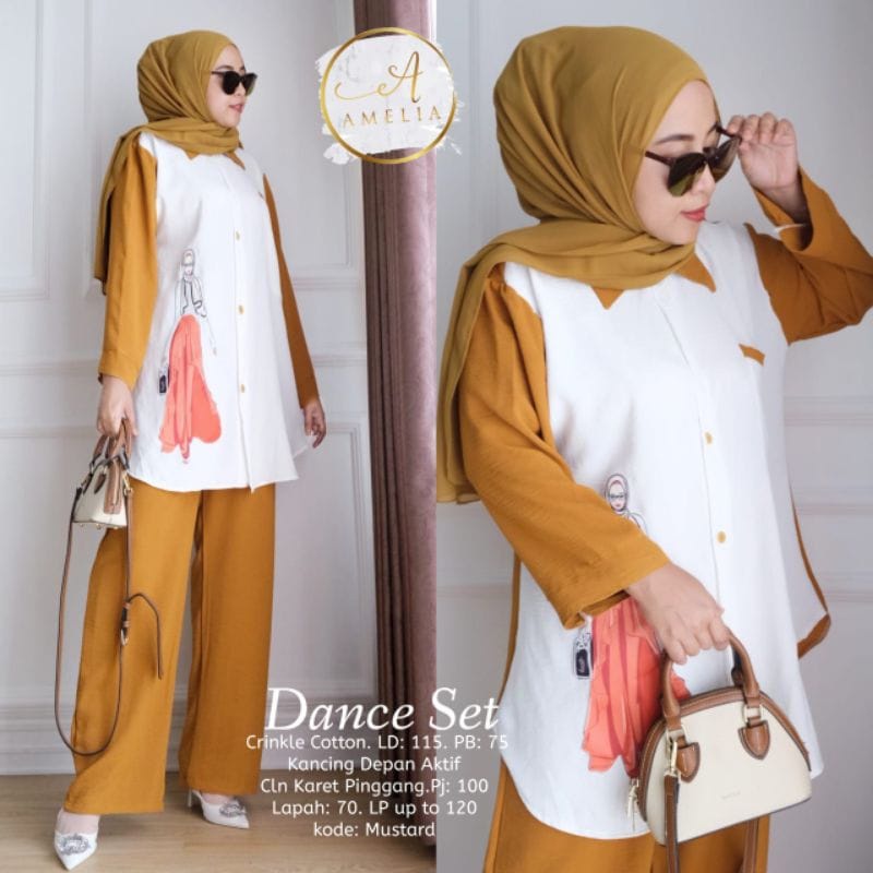 Baju Wanita Setelan Terbaru Dance Set Crinkle AirFlow Aplikasi Sablon Stelan Wanita Kekinian Baju Korean Style Wanita