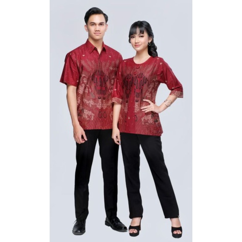 Blouse Wanita Batik Jumbo XXL XXXL Atasan Batik Wanita Big Size 4L-5L Seragam Batik Couple LR