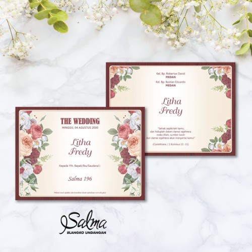 

Cetak Undangan Pernikahan Salma 196 Free Plastik Undangan Unik Simpel Elegant Tambah Foto