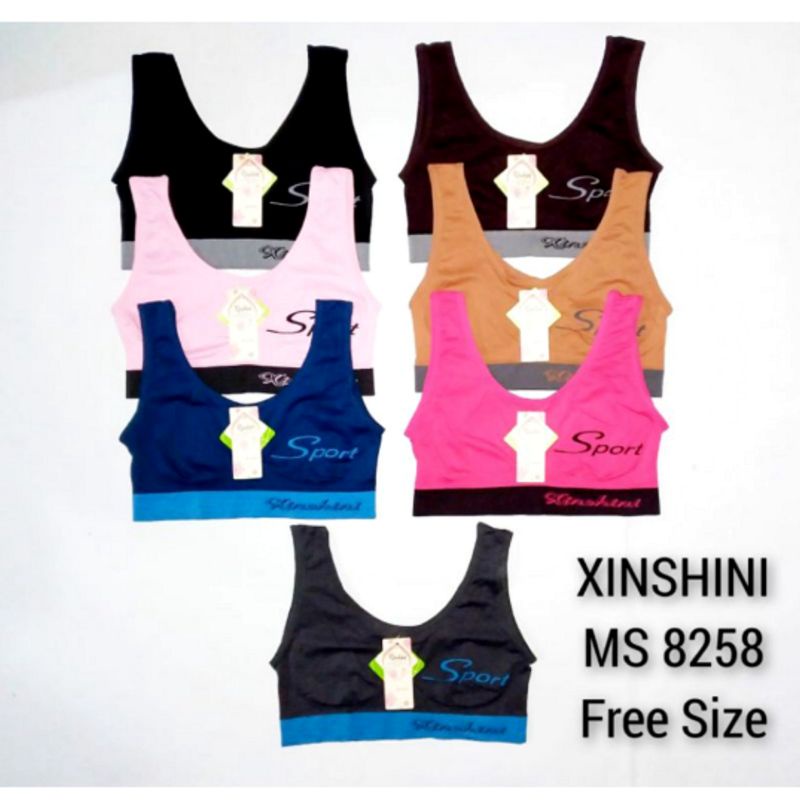 Miniset Bra Sport Xinshini No 8258 | BH Pakaian Dalam Wanita Freesize