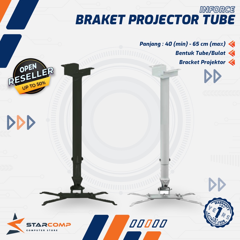 Inforce Bracket Projektor Proyektor Universal Tube Bulat