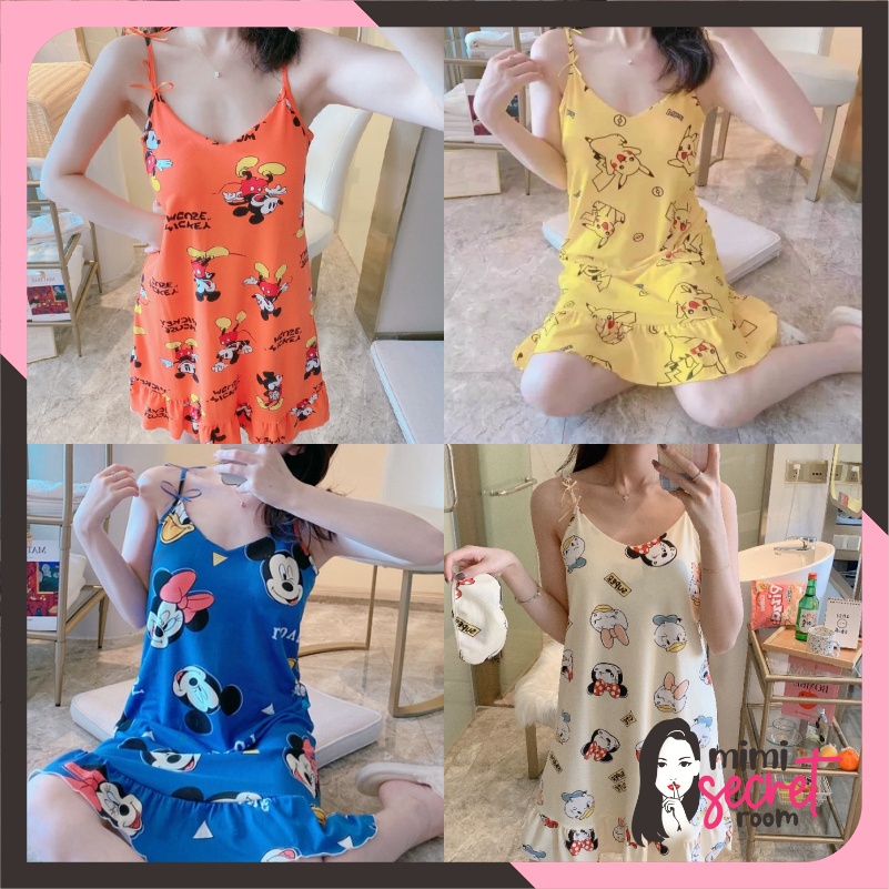 ❤ MIMI ❤ BAJU TIDUR DASTER DRESS CUP BRA IMPORT