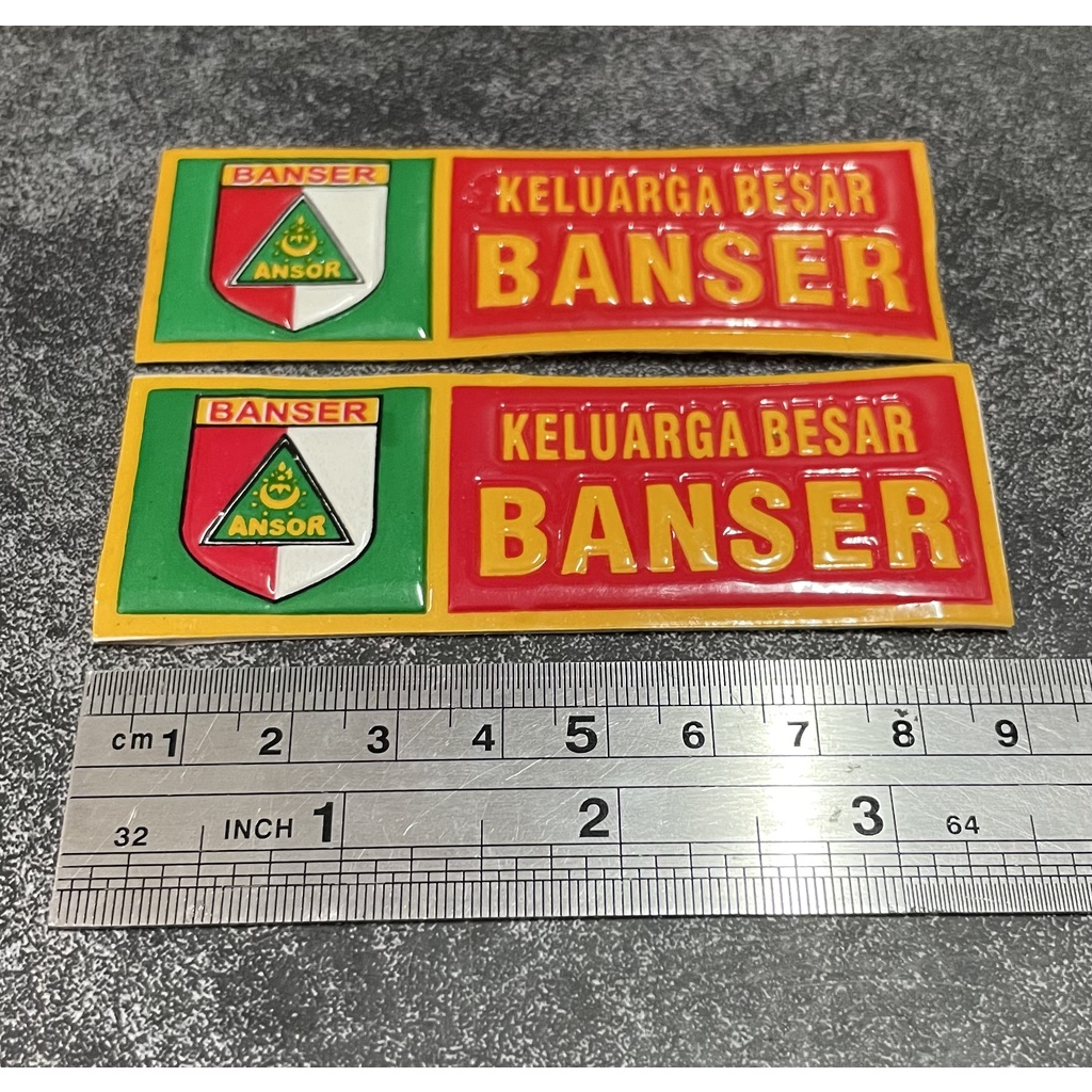 Sticker Plat Banser (Merah) - Stiker Plat Banser - Stiker Motor Banser