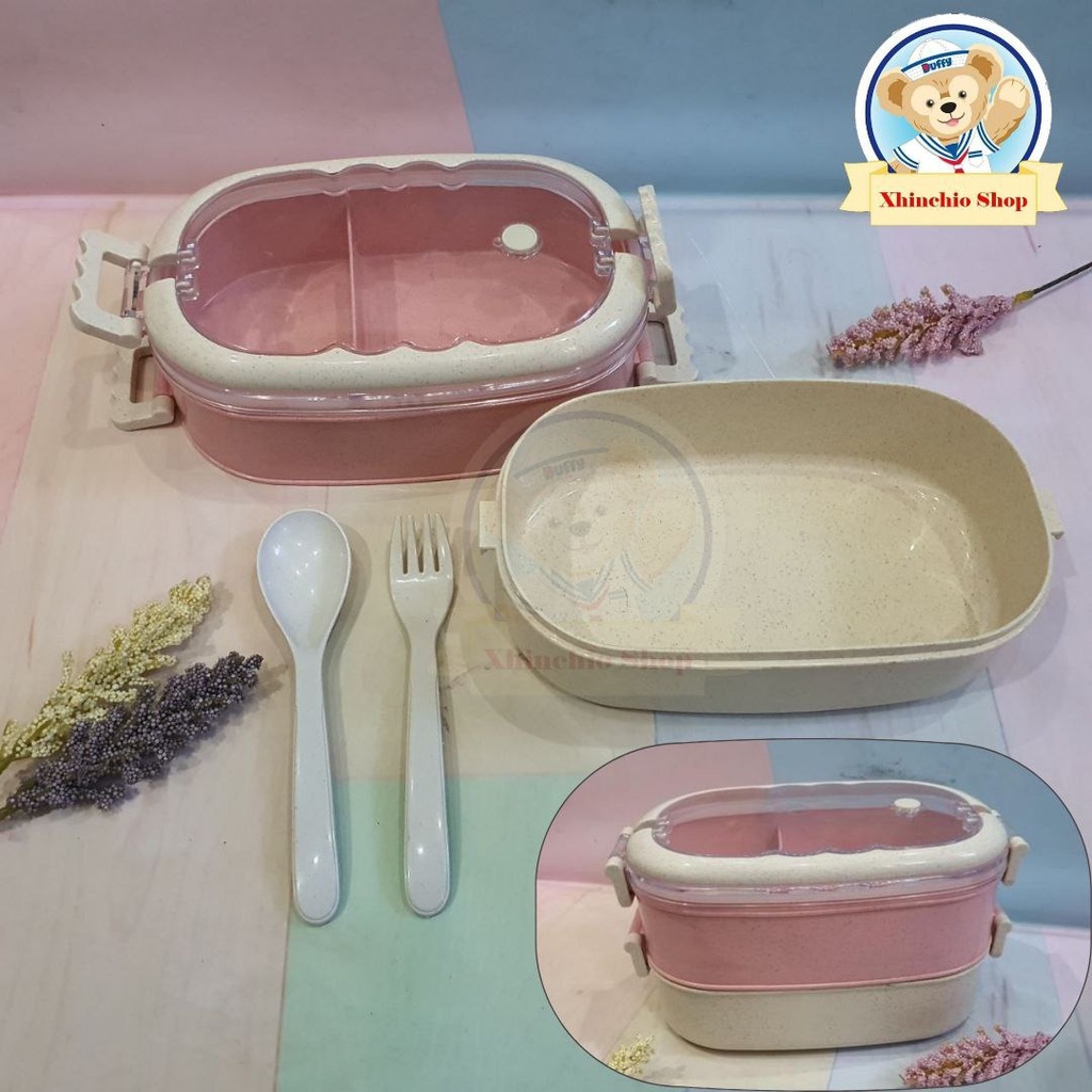 Lunch Box/Kotak Bekal Makan 2 Layer 1600 ml