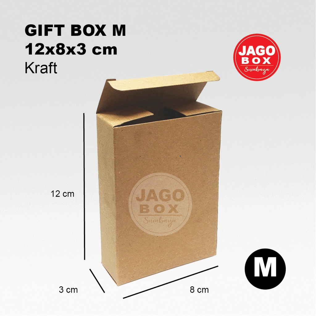 KOTAK SOUVENIR / PACKING / KADO / GIFT BOX M - KRAFT