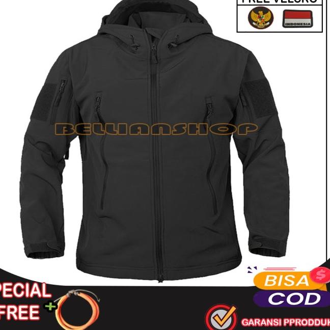 Jaket Pria TAD Army Bravo Tactical Original Tebal Terbaru Anti Air - Hitam, M
