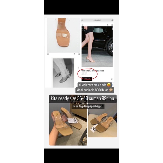 OPEN ORDER HEELS ZR VINYL TRASPARAN / HEELS IMPORT HEELS MURAH / SANDAL MURAH / SANDAL IMPORT / GROS
