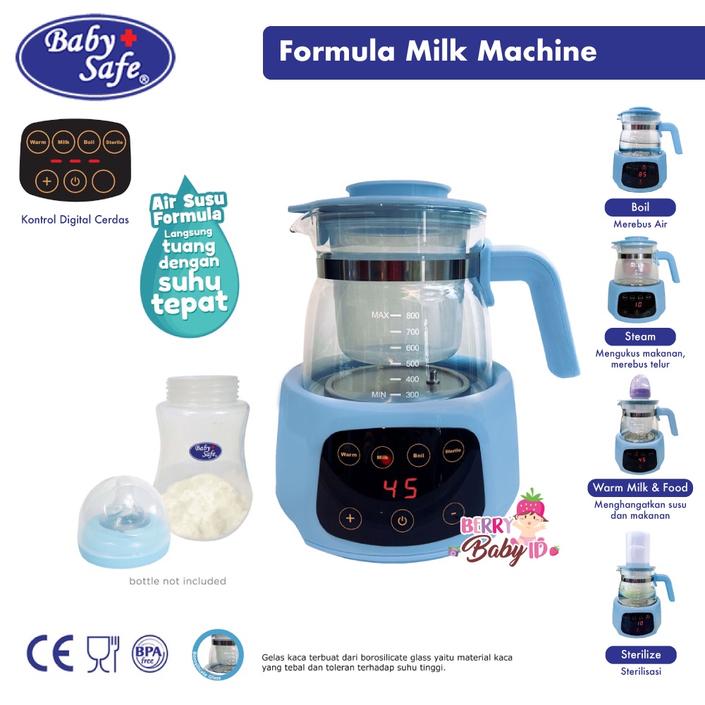 Baby Safe Formula Milk Machine Penghangat Air Susu Bayi Multifungsi Berry Mart