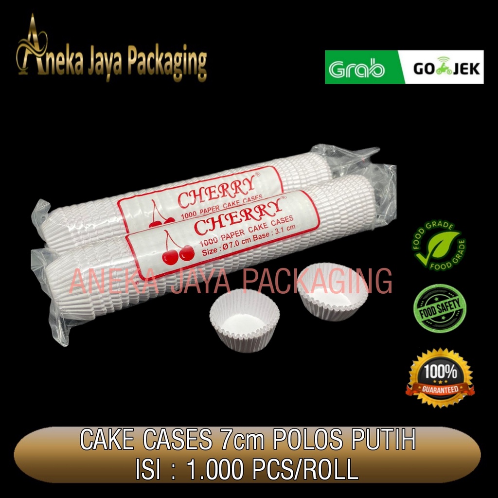 Paper Cake Cases cup 7cm Alas Roti Kue Bolu Kertas CHERRY 7 Medan