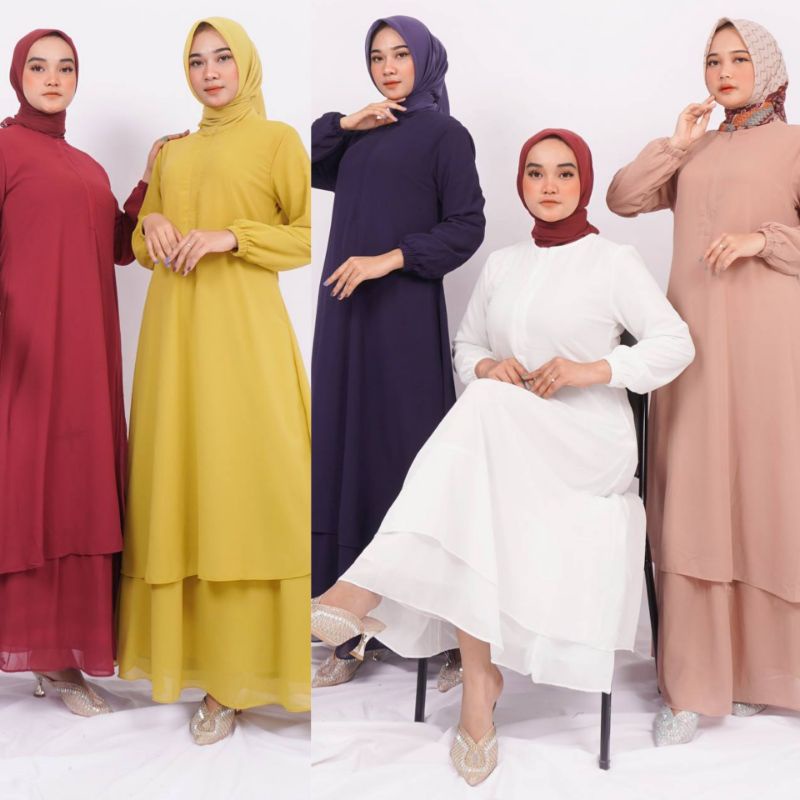 Gamis Malaysia Polos Busui by Famys / Ceruty Premium / Pekanbaru