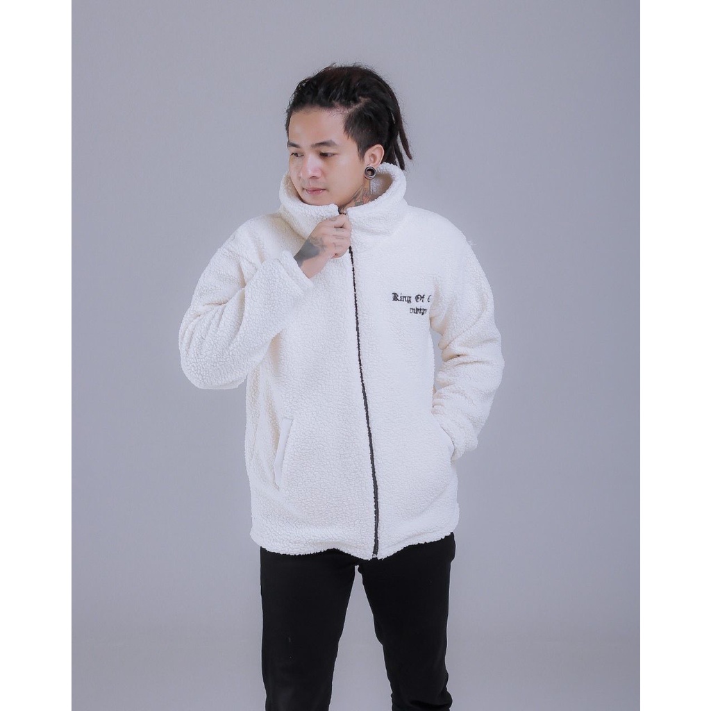 Sherpa jaket bulu fleece / jaket sherpa bulu pria / jaket bulu tebal / jaket pria / KING OF CLOTH