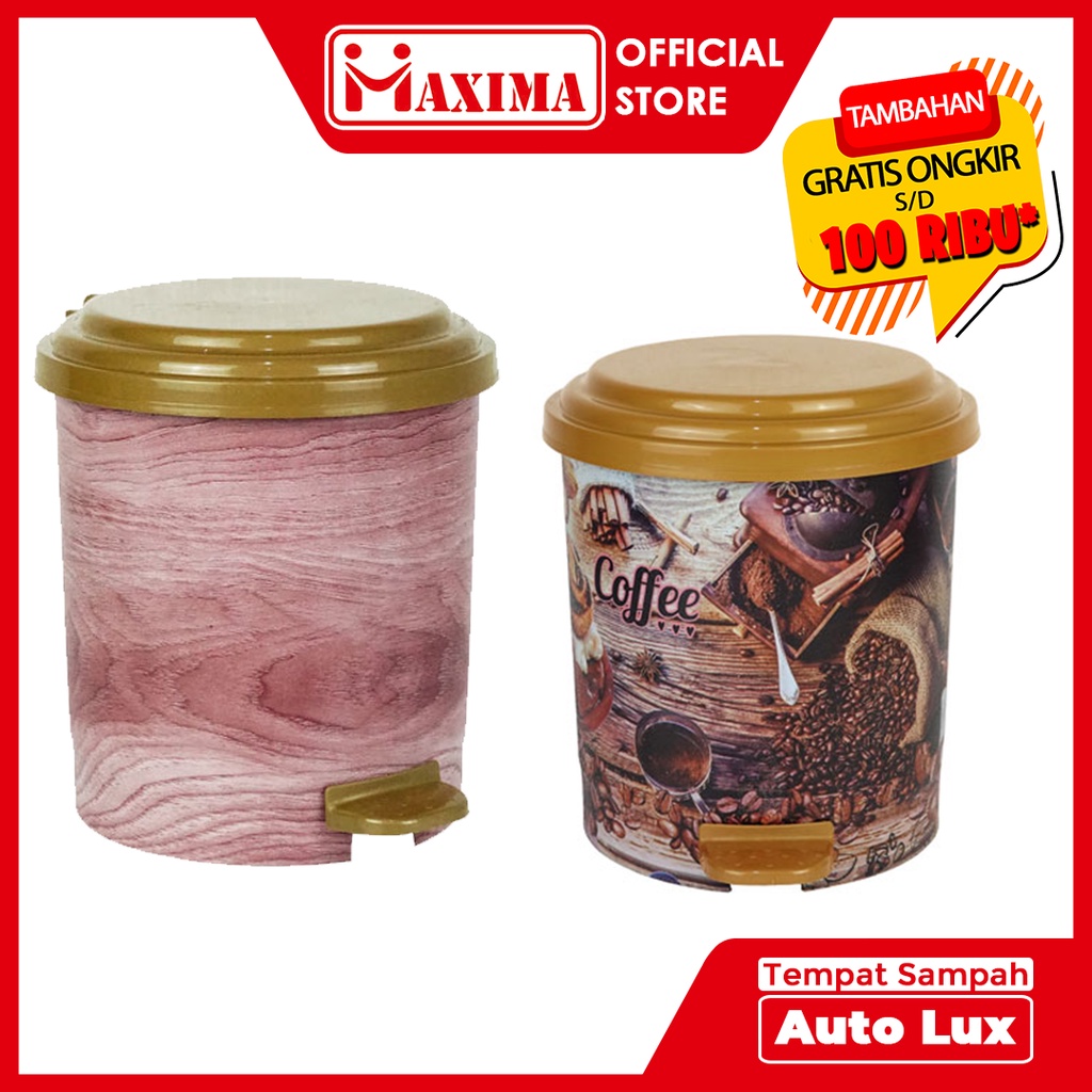 Tempat Sampah Auto Lux-10 - Tempat Sampah Plastik - Tempat Sampah Injak 7L - Tempat Sampah Tutup