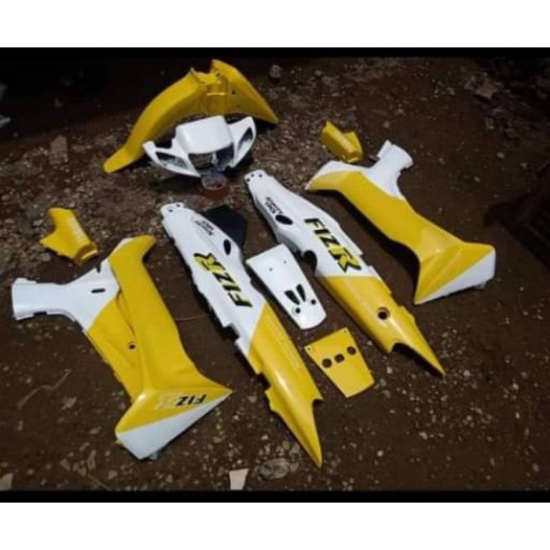 cover body fullset Yamaha fiz r Marlboro kuning set stiker