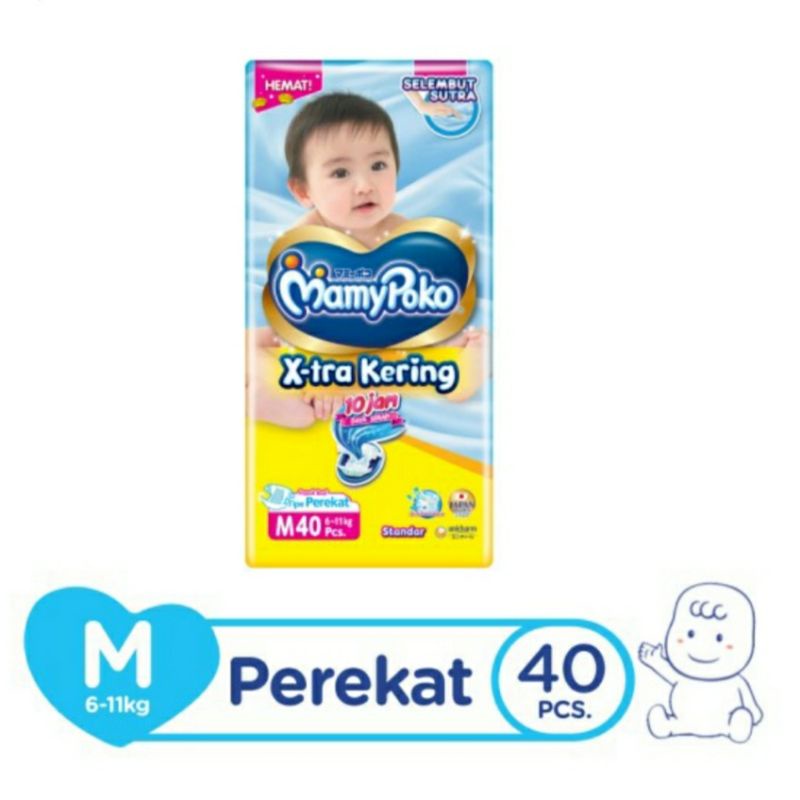 Mamypoko Standar Tipe Perekat M40 M 40 Xtra Kering