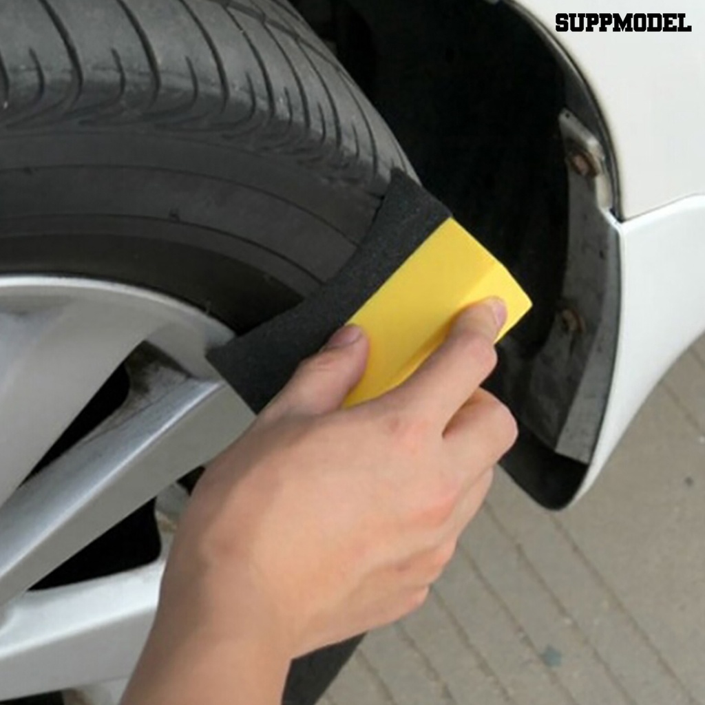 [SM] 2pcs Auto Roda Mobil Ban Pembersih Ban Berdandan Waxing Polishing Brush Sponge Alat