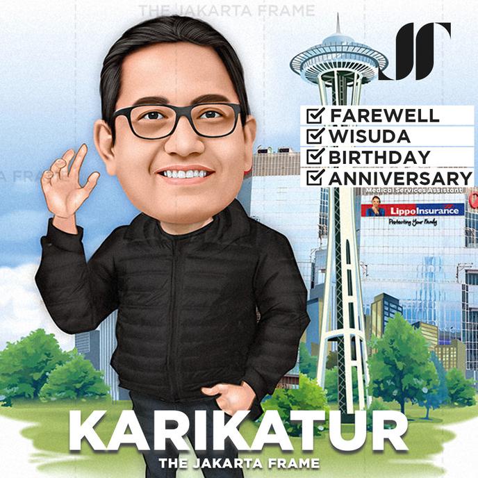 KARIKATUR FAREWELL | KADO FAREWELL |HADIAH FAREWELL |TEMAN KANTOR