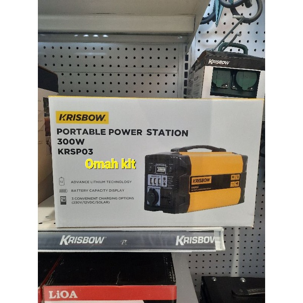 krisbow power station baterai portable 300w genset powerbank krisbow