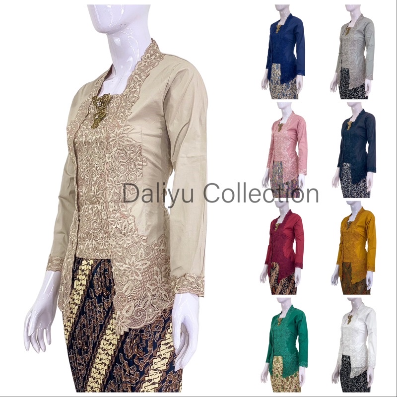 KSS03A - Daliyu KEBAYA KUTUBARU LENGAN PANJANG BORDIR SENADA Katun Stretch / S M L XL