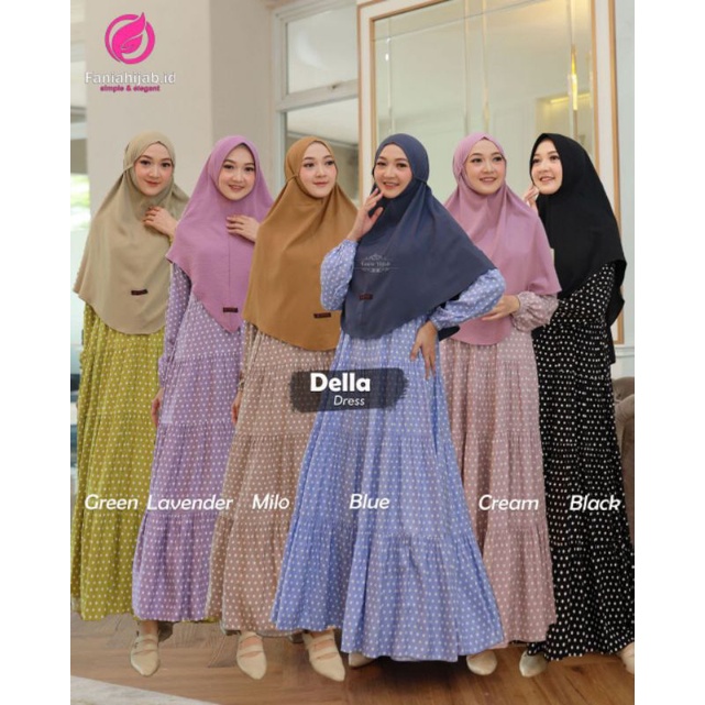 DELLA DRESS BY FANIAHIJAB.ID