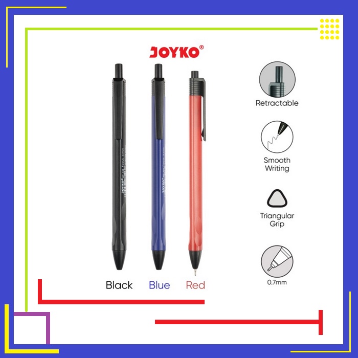 

JOYKO Ball Pen Vokus BP-338 Pena Pulpen 0.7mm 1 Pak - 12 Pcs