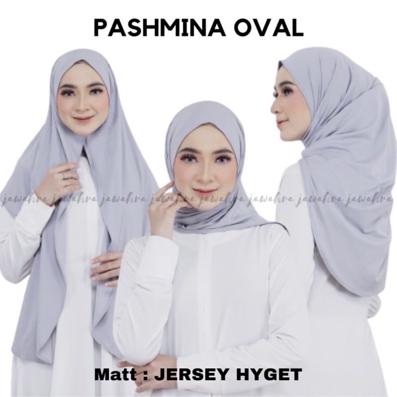 HIJAB JILBAB KERUDUNG PASHMINA INSTAN OVAL JERSEY PREMIUM