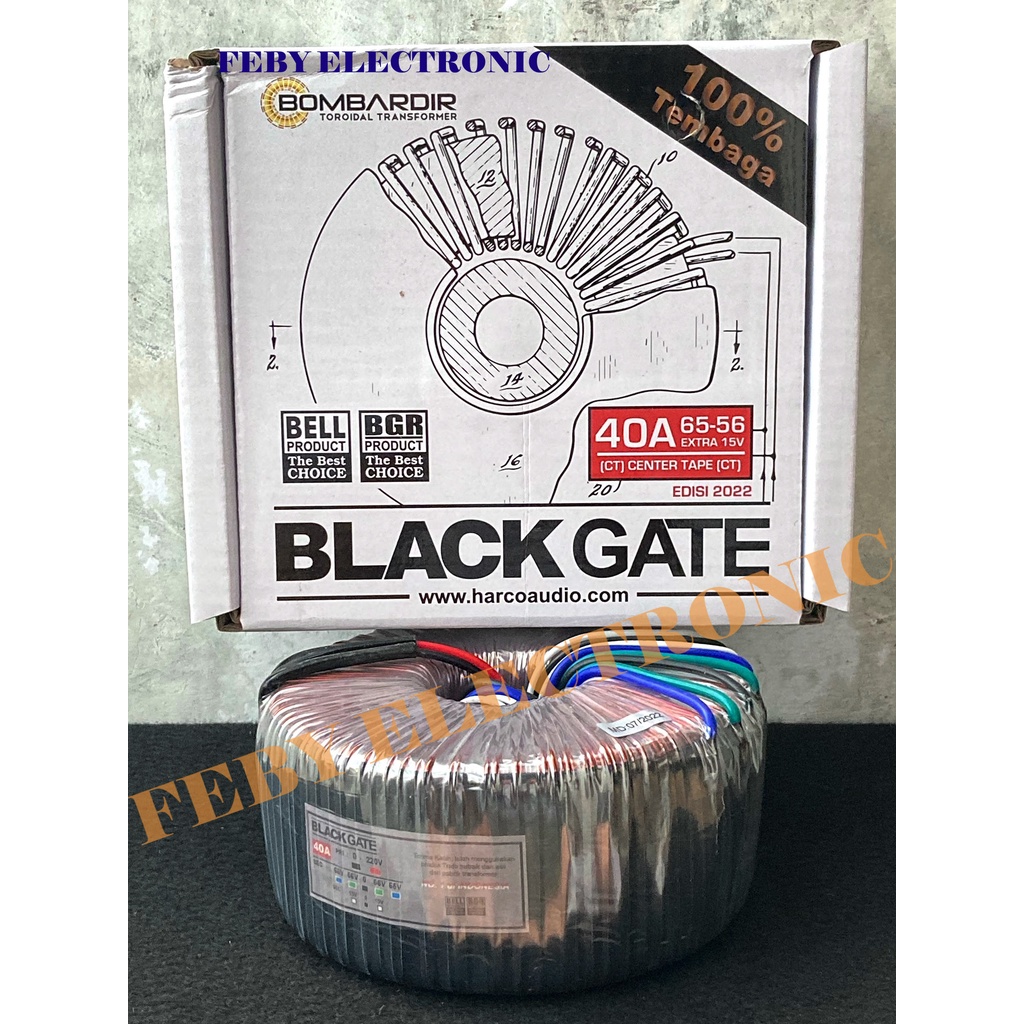 TRAFO DONAT 40A 65V CT BLACKGATE BOMBARDIR TRAVO TOROID 40 A 65 MURNI