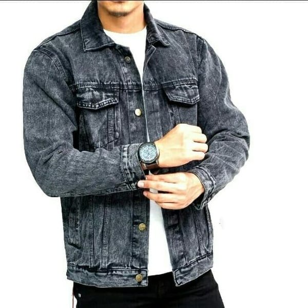 JAKET JEASN PRIA SOBEK ROBEK RIPPED BIOBLITZ BIOWASH BIRU MUDA TUA