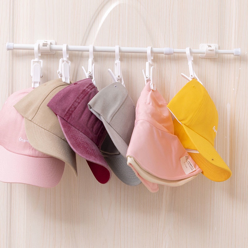 Rak Pengering Bahan Plastik Dengan Kait Dapat Berputar 360 Derajat ° Klip Kait Display Pakaian / Topi / Kaos Kaki / Handuk Multifungsi Dapat Diputar