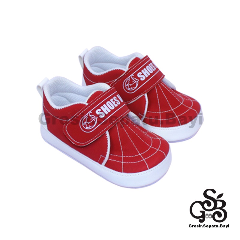 sepatu bayi baby shoes prewalker laki laki perempuan umur 2 - 12 bulan model casual SPIDER polos ringan &amp; fleksibel