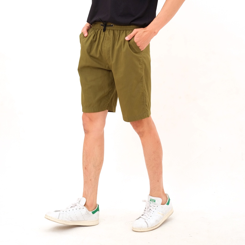 SANVANINA Celana Pendek Pria Atas Lutut Boardshort Astro Army Green AS-01C