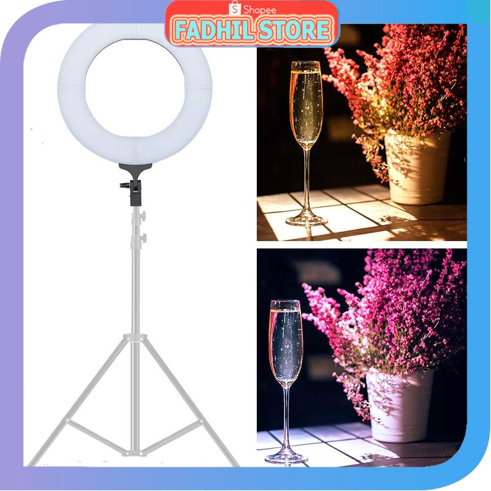 FS - TaffSTUDIO Lampu Halo Ring Light LED Kamera DSLR Smartphone - LF-R480C - Fadhil Store