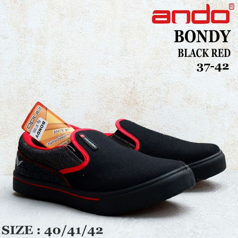 Sepatu ANDO BONDY - SURVA Size 37-42 - Sepatu Slip On Pria
