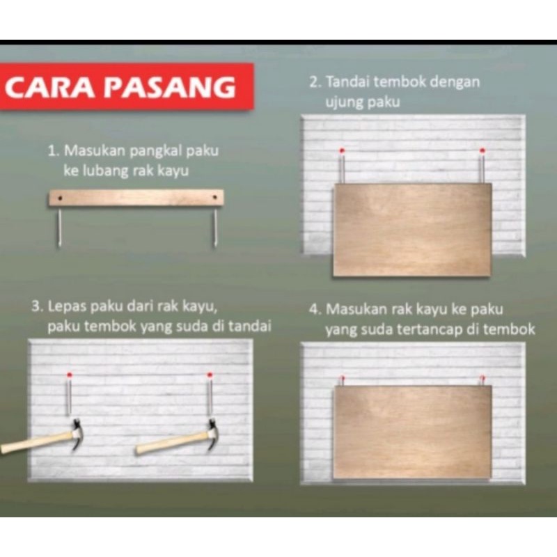 PAPAN AMBALAN RAK DINDING KAYU NATURAL LEBAR 12 CM UKURAN 20,30,40,50