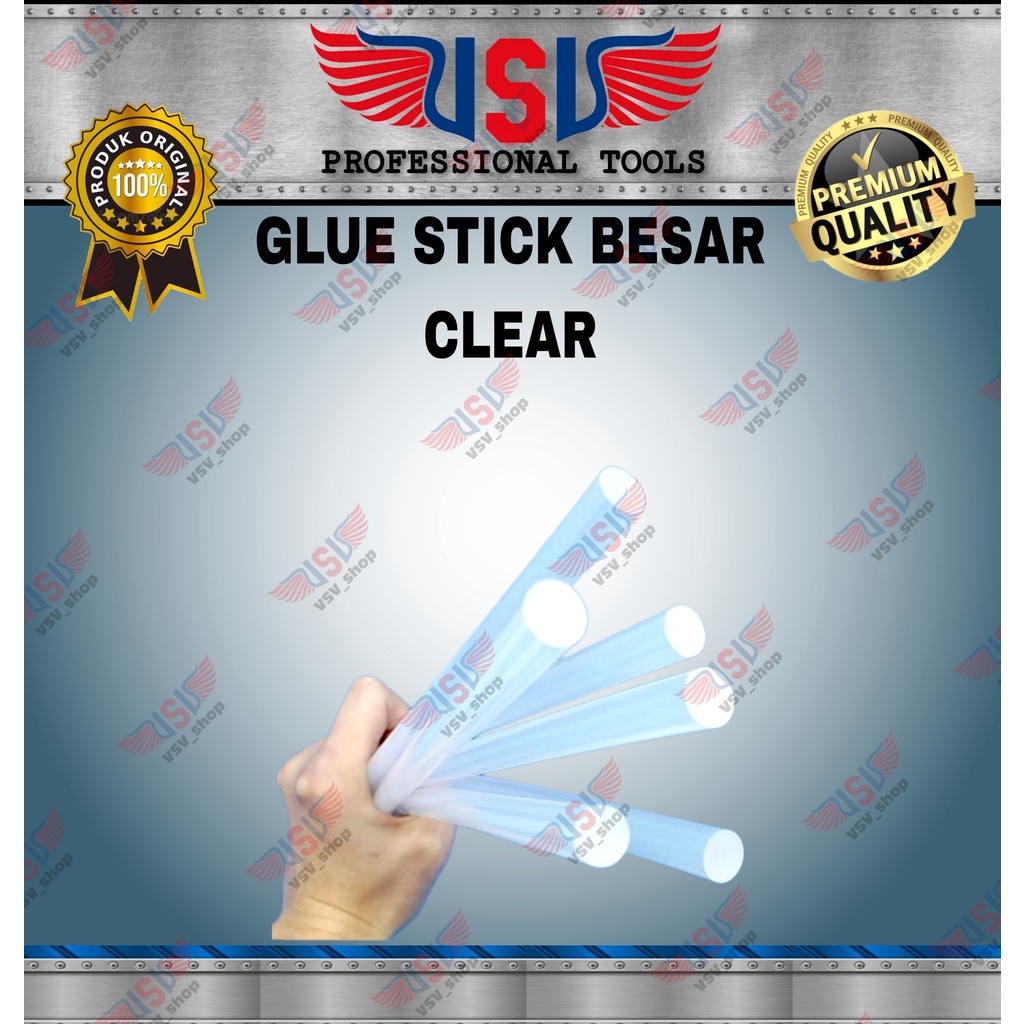 VSV Lem Stik Besar Glue Stick Isi Ulang lem Tembak Besar Bening 11.3mm SATUAN