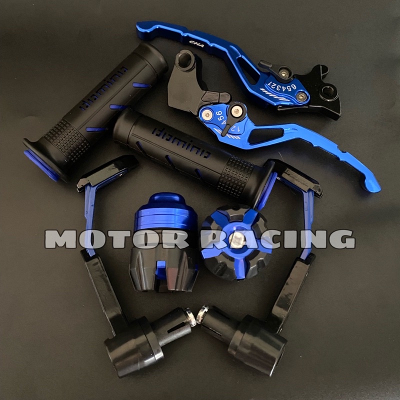 [PAKET MURAH] Handgrip Domino+Jalu as roda+Proguard robot+Handle Variasi cnc Nmax-PCX-Aerox-Vixion-Beat-Mio-Vario-Tiger-