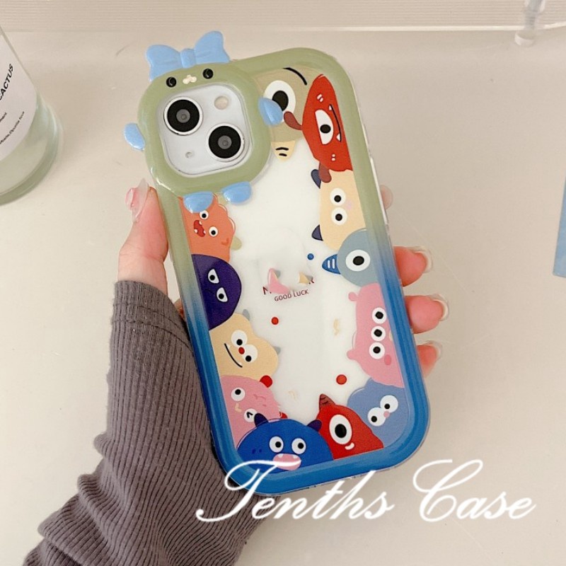 Redmi Note12 10C 9A 9C 9T Note 11 Pro+10 Pro 9T Mi12 Poco M4 Pro X3 GT Lovely Berambut Panjang Monster Phone Case Soft Cover Pelindung