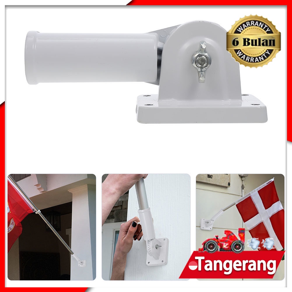 Bracket Holder Tiang Bendera /Bracket Tembok Tiang Bendera 180 Derajat Bahan Aluminum Untuk Dinding