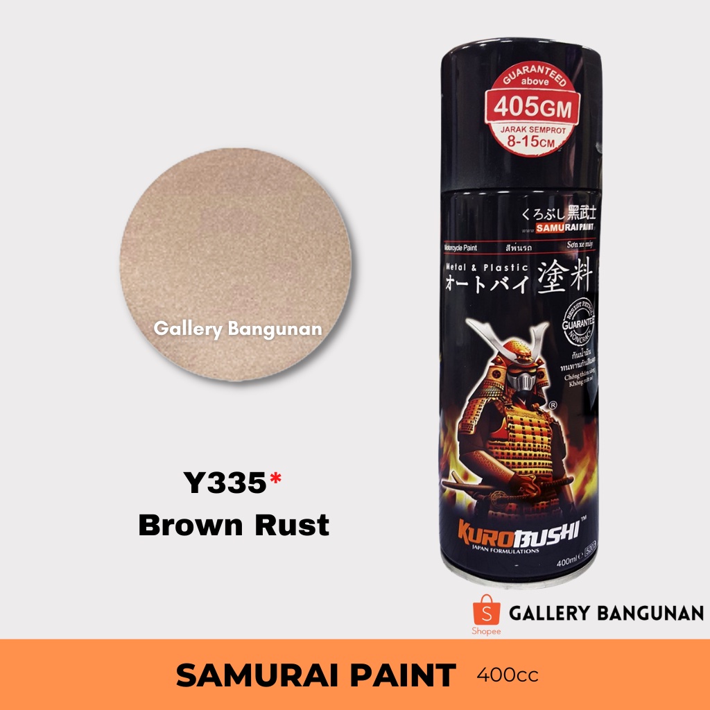 Samurai Y335* Brown Rust Cat Semprot Motor Pilok Pylok Pylox Sepeda Aerosol Y 335 Yamaha