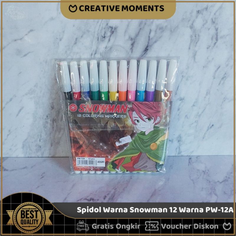 

Spidol Warna Snowman 12 Warna PW-12A