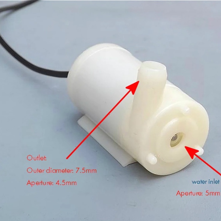 Pompa Submersible Senyap Pompa Air Mikro Mini DC3V 5V, pompa celup DC3V 5V, submersible pump DC3V 5V