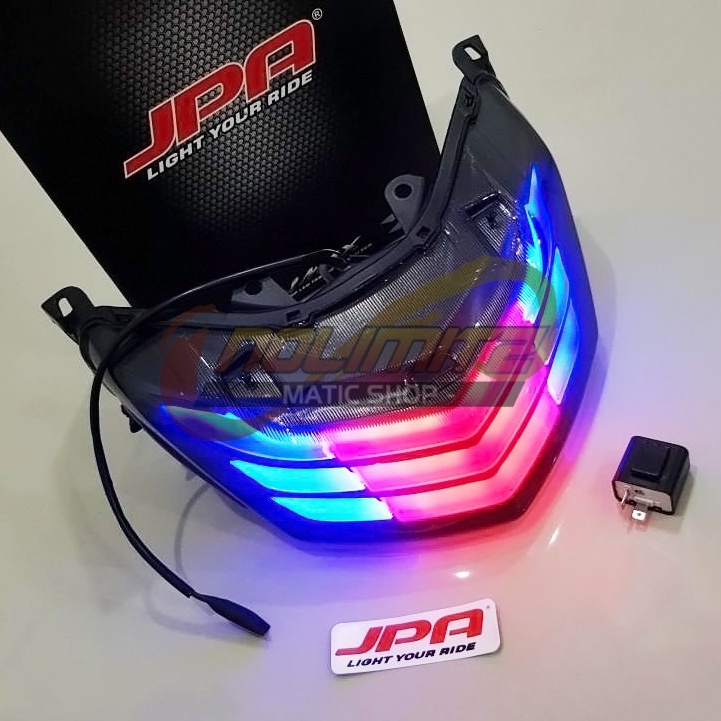 Stoplamp JPA Lampu Rem Belakang Running LED 3 in 1 Biru Merah Yamaha NMAX OLD