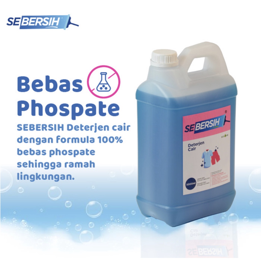 SEBERSIH Detergent Cair Pakaian 5 Liter Khusus Instan/Sameday