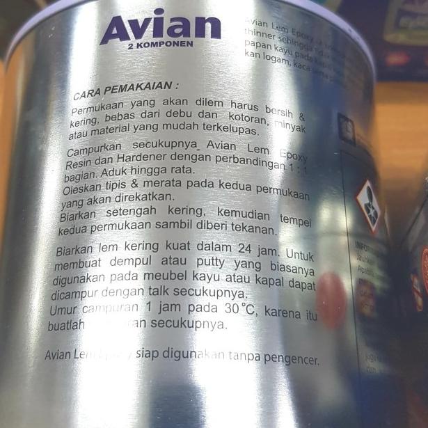 

Lem Epoxy AVIAN 2 Komponen (Resin + Hardener) 340 Gram