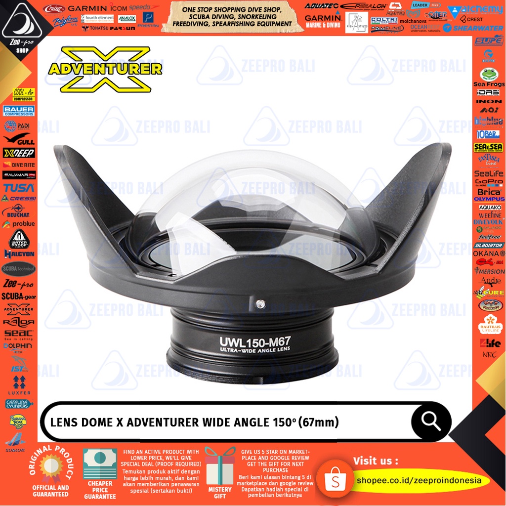 UWL150 M67 Diving XAdventurer Dome Camera Underwater Ultra Wide Lens