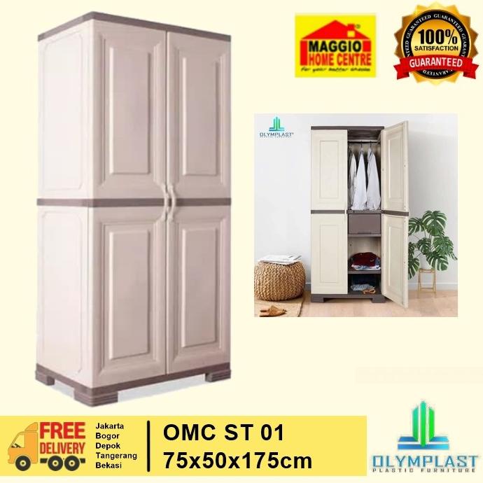 

LEMARI PAKAIAN PLASTIK - LEMARI PAKAIAN 2 PINTU - OMC ST - OLYMPLAST stock ready